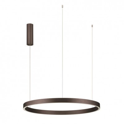 Lustra LED circulara ELOWEN 80cm, maro