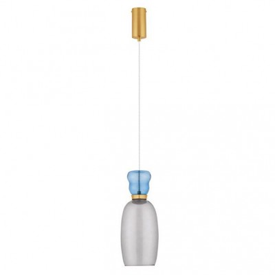 Pendul LED, Lustra design modern Pluma albastru deschis/ cyan