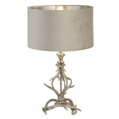Veioza/Lampa de masa design lux elegant Belle argintiu/taupe