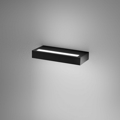 Aplica de perete lumina ambientala LED GAP DOUBLE negru L-23cm, 3000K