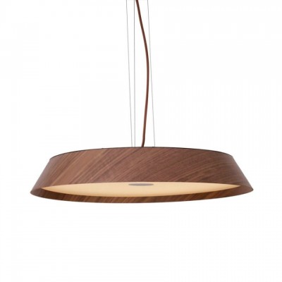 Pendul, Lustra LED din lemn design scandinav Tamago Dark Walnut