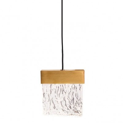 Pendul LED dimabil design modern Vetro Brushed Gold