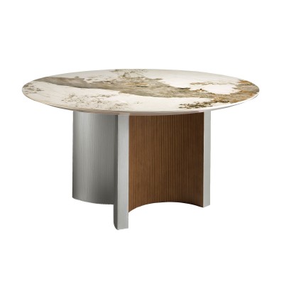 Masa dining deosebita design LUX Walnut-Marble 150cm