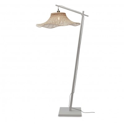 Lampa de podea din bambus Ibiza L 65cm, alb/ natur