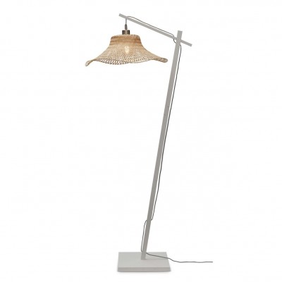 Lampa de podea din bambus Ibiza S 50cm, alb/ natur