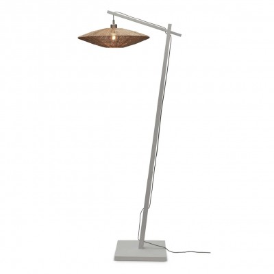 Lampa de podea eco din iuta Iguazu L 55cm, alb/ natur