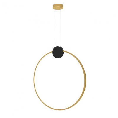 Lustra suspendata LED design inelar Ring auriu