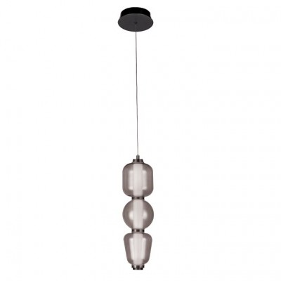 Lustra, Pendul design modern LED DECO negru/ gri fumuriu