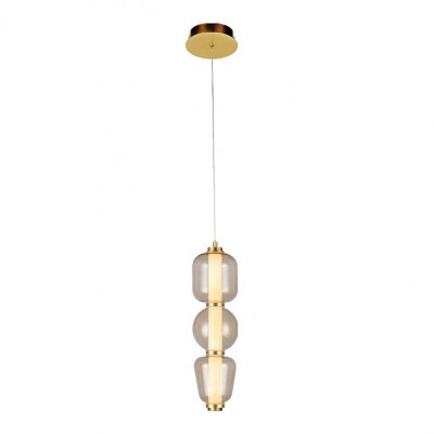 Lustra, Pendul design modern LED DECO auriu/ sampanie