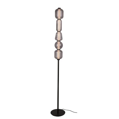 Lampadar, Lampa de podea design modern LED DECO negru/ gri fumuriu