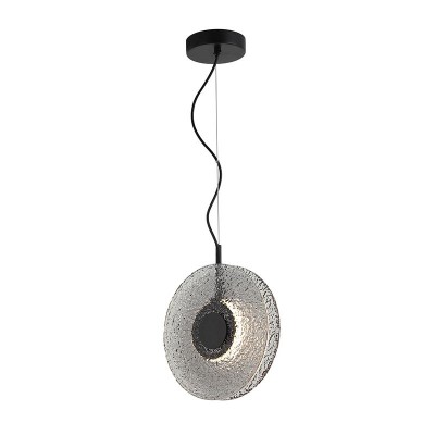 Lustra design modern LED DECO negru/ gri fumuriu