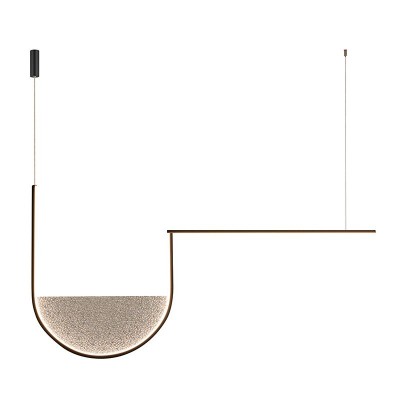 Lustra design modern LED DECO negru/ gri deschis