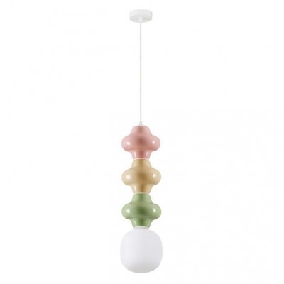 Pendul ceramic design modern CHIC roz/ verde/ galben