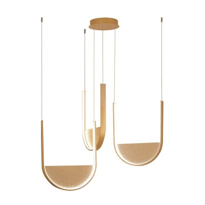 Lustra design modern LED DECO auriu/ sampanie