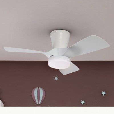 Lustra LED cu Ventilator si telecomanda design modern POLARIS alba