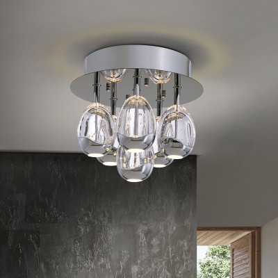 Lustra LED aplicata design modern Rocio crom