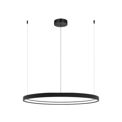 Lustra LED dimabila design modern Cirrcle D-60cm negru