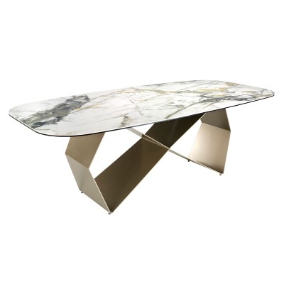 Masa dining deosebita design LUX Porcelain-Marble 240cm