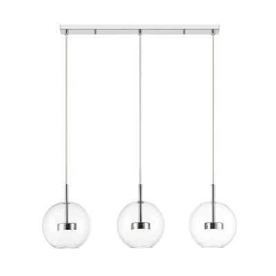 Lustra moderna cu 3 pendule LED Enceladus crom