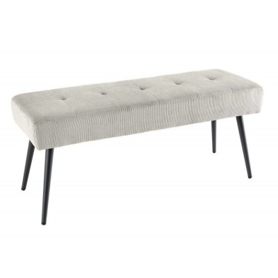 Bancheta tapitata design modern Boutique 100cm, gri deschis