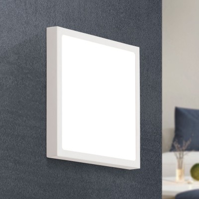 Plafoniera LED design slim LERO 23x23cm 3000K alba