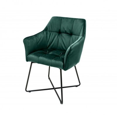 Set de 2 scaune elegante cu cotiere confortabile Loft, verde