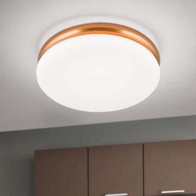 Plafoniera LED design circular JAMES D-32cm cupru/opal