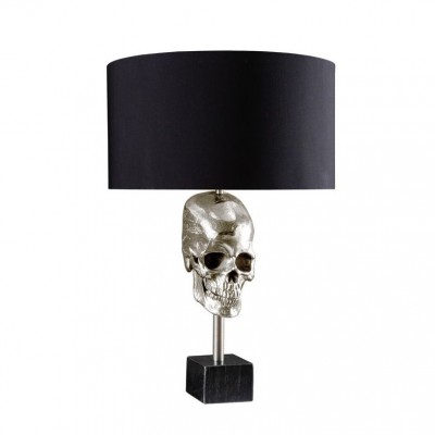 Veioza, Lampa de masa moderna Skull negru/ argintiu