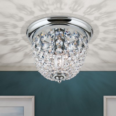 Plafoniera cristal Asfour design elegant lux PLAFOND D-26cm crom