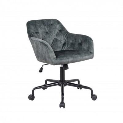 Scaun de birou elegant Dutch Comfort, catifea verde