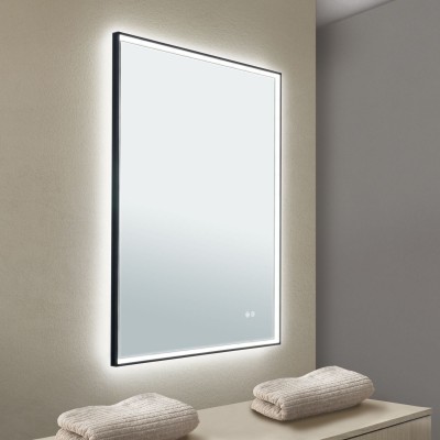 Oglinda baie cu iluminat LED dimabil IP44 FRAME 70-90cm