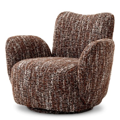 Fotoliu pivotant design LUX Merida, Boucle sonata red