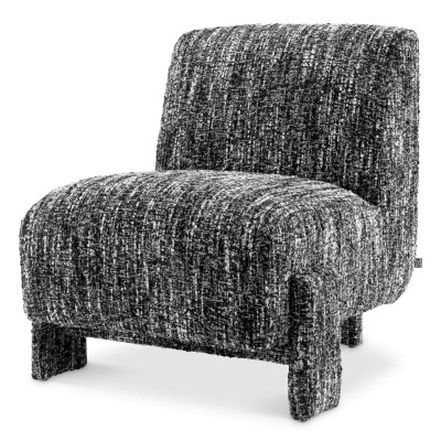 Fotoliu elegant design LUX Rockdale, Boucle sonata black