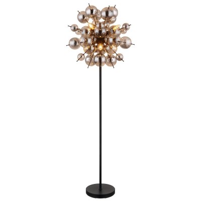 Lampadar design modern UDO 6L negru/fumuriu