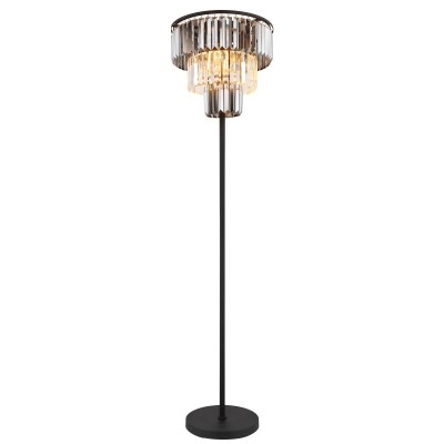 Lampadar design modern NAXIS 3L negru/fumuriu