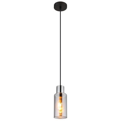 Pendul design modern LIDARIA negru/fumuriu