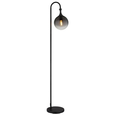 Lampadar design modern DALTON negru/fumuriu