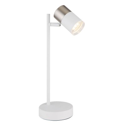 Lampa de masa cu Spot directionabil BRISBON nickel/alb