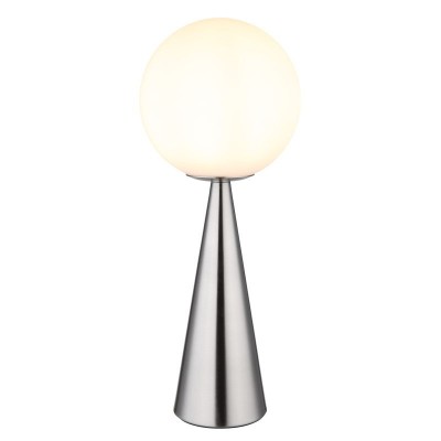 Veioza/Lampa de masa design modern PINPAL nickel/opal