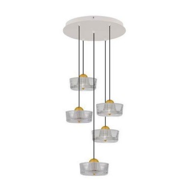 Lustra cu 5 pendule LED design modern KEROS