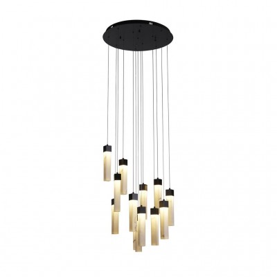 Lustra cu 12 pendule LED design modern Moonbeam