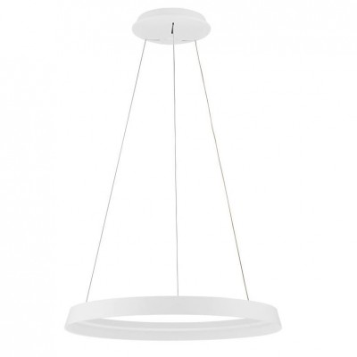 Lustra LED suspendata design modern circular ORMI alba