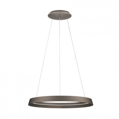 Lustra LED suspendata design modern circular ORMI brown