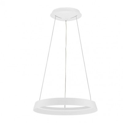 Lustra LED suspendata design modern circular ORMI alba D-45cm