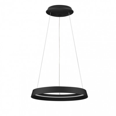 Lustra LED suspendata design modern circular ORMI negru D-45cm