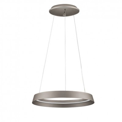 Lustra LED suspendata design modern circular ORMI brown D-45cm