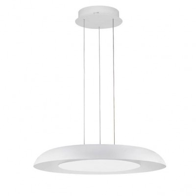 Lustra LED suspendata design modern EPOSI alba D-60cm