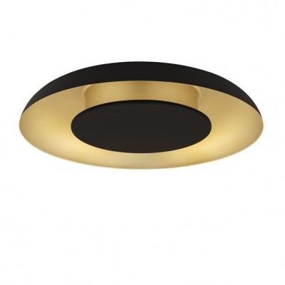 Plafoniera LED design modern EPOSI negru/auriu D-40cm