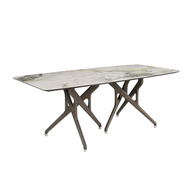 Masa dining deosebita design LUX Walnut-Marble 200x100cm