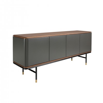 Comoda deosebita design LUX Dark Grey-Walnut 180x45cm